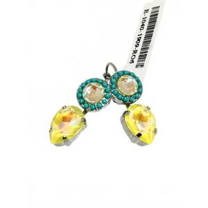 NEW MARIANA women's rosette drop earrings in poppy